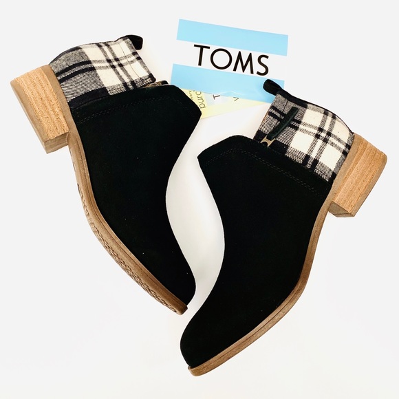 Toms Shoes - TOMS Suede Plaid Ankle Booties